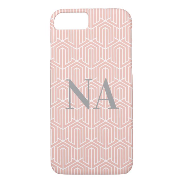 Pastel geometric initial / monogram Case-Mate iPhone case (Back)