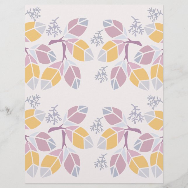 Pastel Geometric Leaf  (Front)