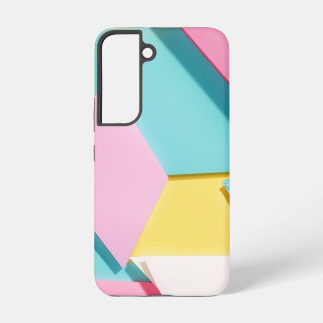 Pastel Geometric Pattern Phone Case (Back)