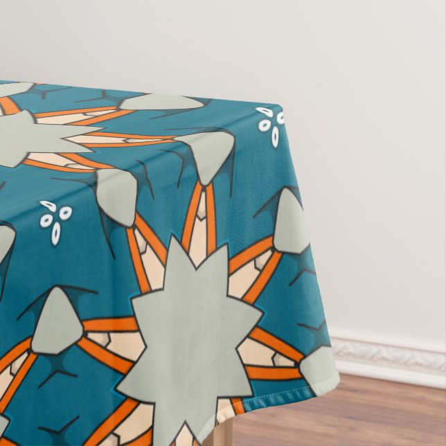 Pastel Geometric Pattern – Soft Abstract Color  Tablecloth (In Situ)