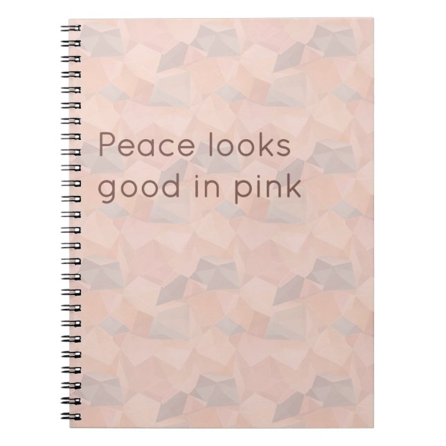 Pastel Geometric Pop | Blush Custom Notebook (Front)