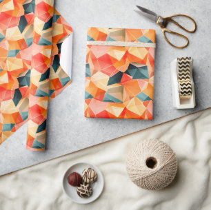 Pastel Geometric Pop Fiesta Wrapping Paper Roll