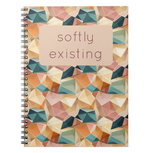 Pastel Geometric Pop | Jewel Custom Notebook (Front)