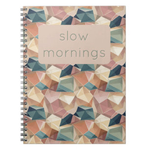 Pastel Geometric Pop Muted Custom Notebook