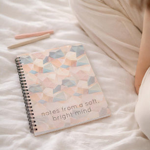Pastel Geometric Pop   Soft Spectrum Custom Notebook