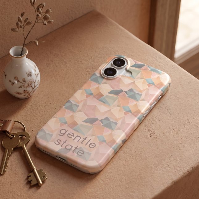 Pastel Geometric Pop | Soft Spectrum iPhone Case (Lifestyle Shot)