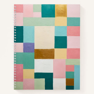 Pastel Geometric Quilt Notebook
