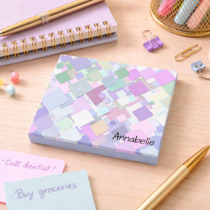 Pastel Geometrics Modern Aesthetic desk notes