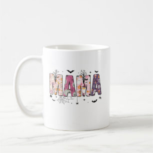 Pastel Ghost and Pumpkin Mama Coffee Cup