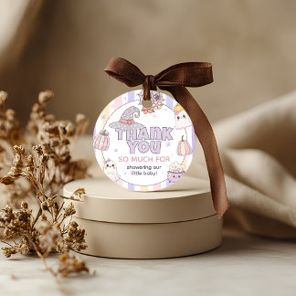 Pastel Ghost Baby Shower Favour Thank You Tag