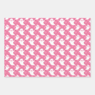 Pastel Ghosts Halloween Wrapping Paper set of 3