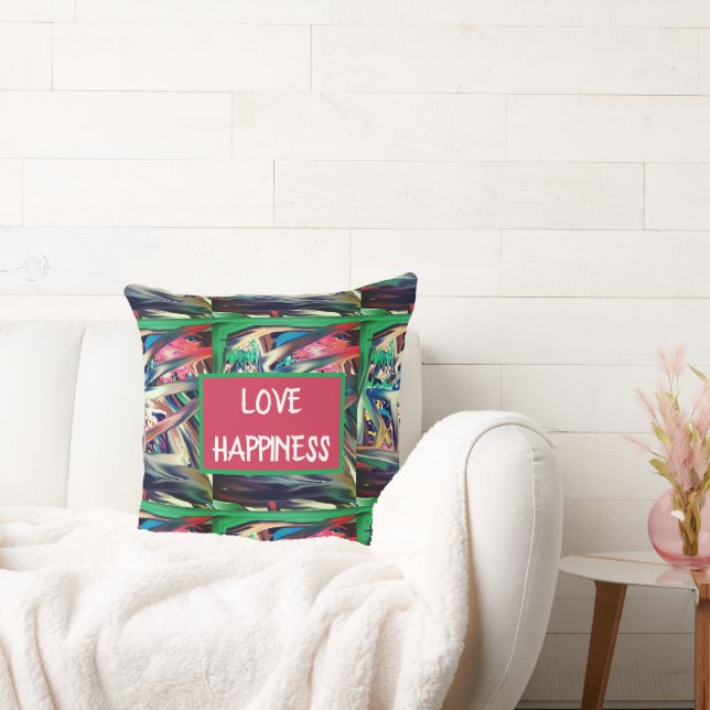 Pastel Giant Thorns Abstract Art Cushion (Couch)