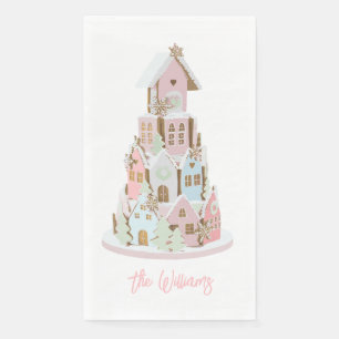 Pastel Gingerbread Sugar Castle Cake Napkin