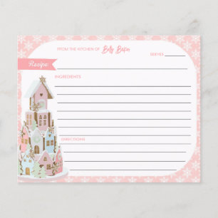 Pastel Gingerbread Sugar Castle Cake Recipe Card