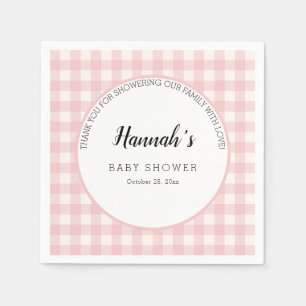 Pastel Gingham Napkins Baby Shower