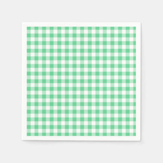 Pastel Gingham Napkins Green