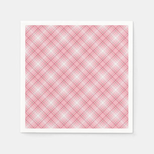 Pastel Gingham Napkins Soft Red