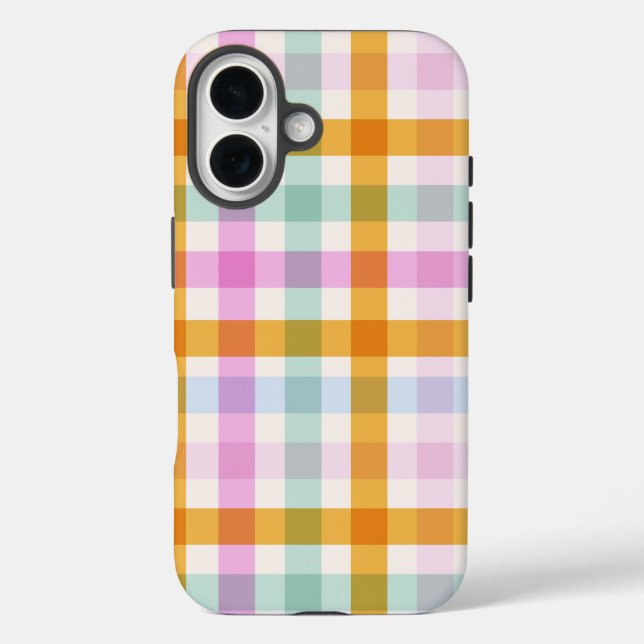 Pastel Gingham Phone Case (Back)