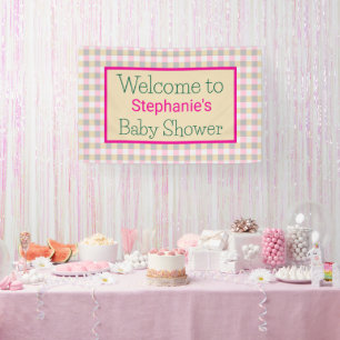 Pastel Gingham Plaid Event  Banner