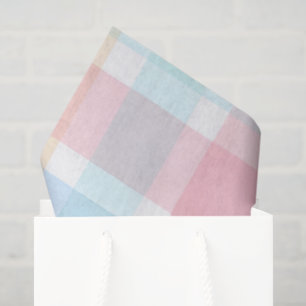 Pastel Gingham – Soft Watercolor Pattern Tissue Paper