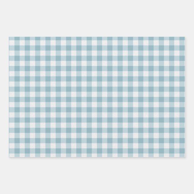 Pastel Gingham Wrapping Paper Sheet (Front)