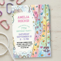 Pastel Girl Rock Climbing Mountain Birthday