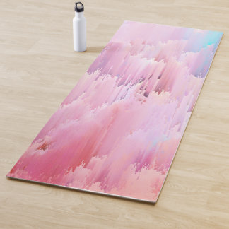 Pastel Glitches Yoga Mat