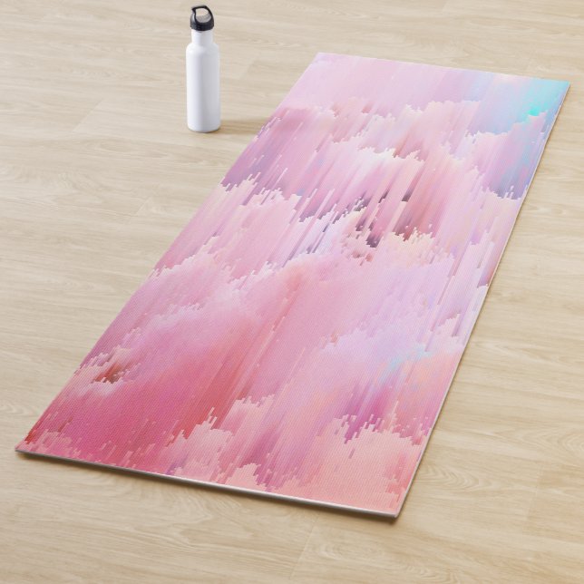 Pastel Glitches Yoga Mat (In Situ)