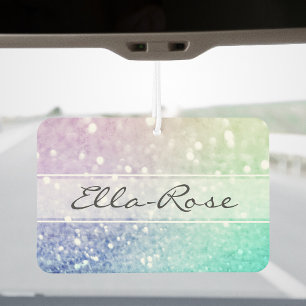 Pastel Glitter Bokeh BackgroundGlam Elegant Glitte Car Air Freshener