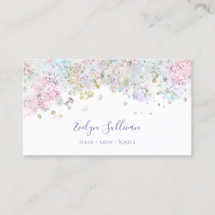Pastel Glitter Confetti Business Card