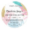 Pastel glitter water colour shea butter label