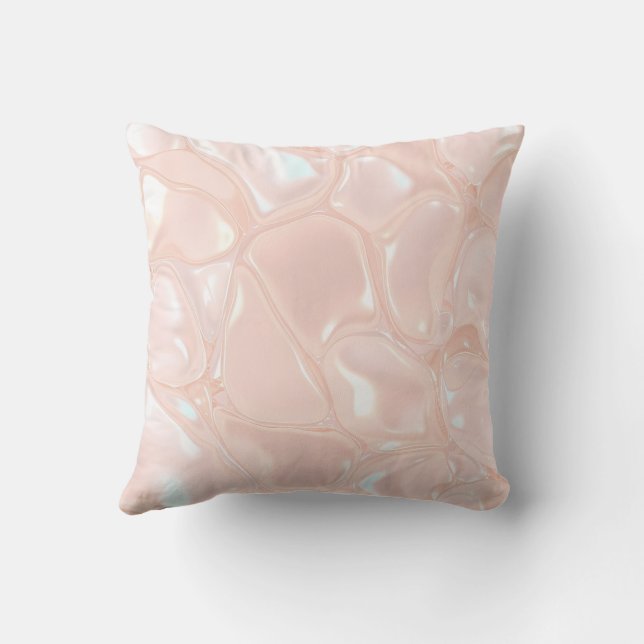 Pastel Gloss Liquid Slime Throw Pillow (Back)