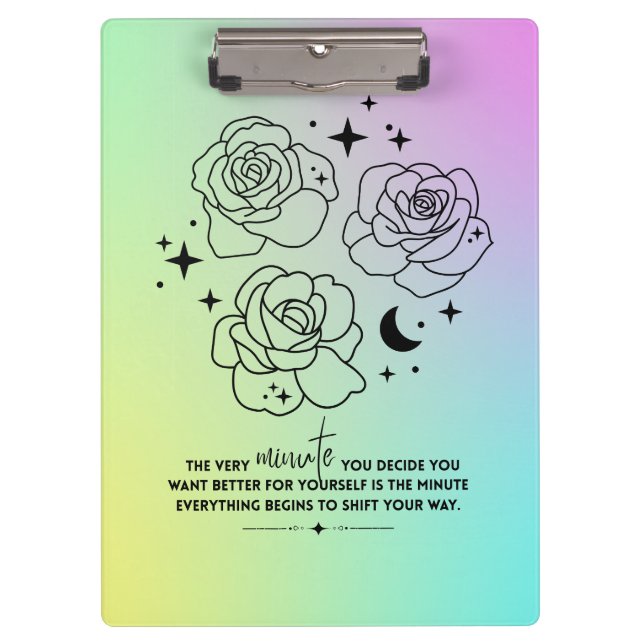 Pastel Glow Up Clipboard (Front)