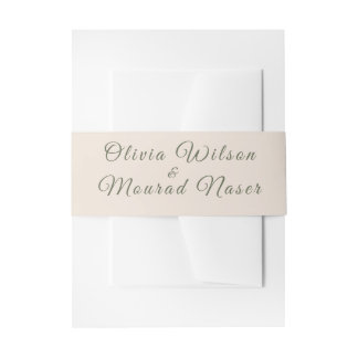 Pastel & Gold Floral Wedding Invitation Invitation Belly Band