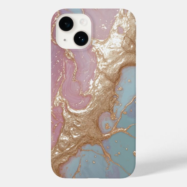 Pastel Gold Marble Case-Mate iPhone Case (Back)