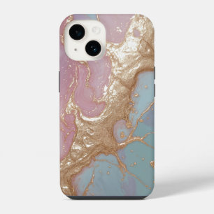 Pastel Gold Marble iPhone 14 Case