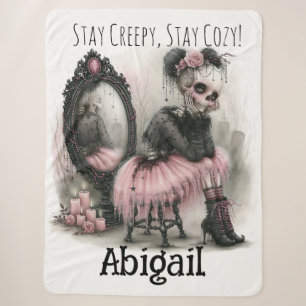 Pastel Goth Aesthetic Halloween Sherpa Blanket