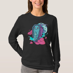 Pastel Goth Aesthetic Pastel Coffin Creepy Moon Go T-Shirt