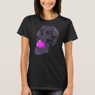 Pastel Goth Aesthetic Skull Apple Fruit Skeleton H T-Shirt