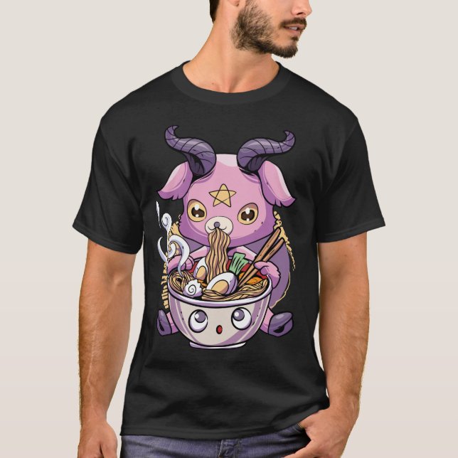 Pastel Goth Baphomet Ramen Noodles Japan Food Sata T-Shirt (Front)