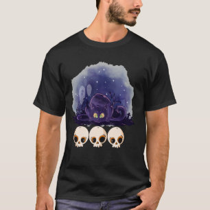 Pastel Goth Cat Witchy Kitty Halloween Cat Lover T-Shirt