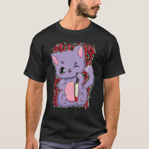 Pastel Goth Cat With Magic Dagger For Yandere And T-Shirt
