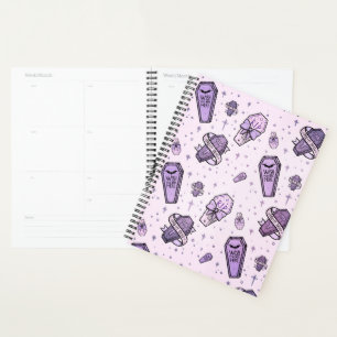 Pastel Goth Coffins Pattern Planner