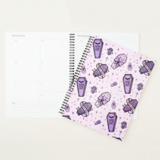 Pastel Goth Coffins Pattern Planner