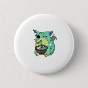Pastel Goth Creepy Anime Ramen Cat Halloween T-Shi 6 Cm Round Badge
