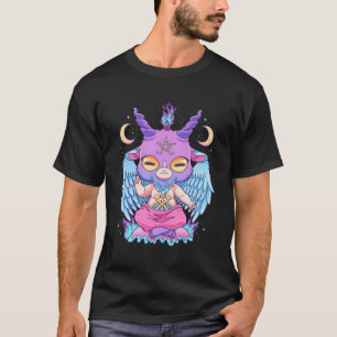 Pastel Goth Creepy Baphomet Goat Kawaii Hera Wicca T-Shirt