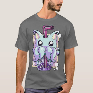 Pastel Goth Creepy Creature Boba Bubble Tea Kawaii T-Shirt
