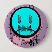 Pastel Goth Crying Emoji Pin