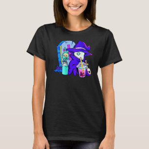 Pastel Goth Cute Creepy Plague Doctor Boba Bubble  T-Shirt