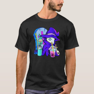 Pastel Goth Cute Creepy Plague Doctor Boba Bubble T-Shirt